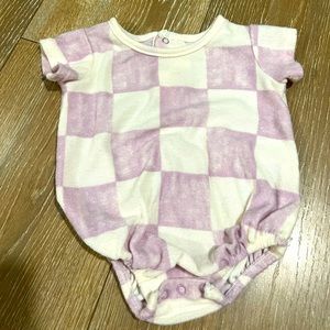 Grayson Mini Purple Checkered Onesie